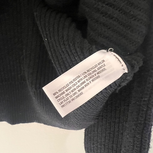 Isabel Maternity Black Ribbed Wrap front Sweater Cozy Stylish Baby Bump Sz. XL - Picture 5 of 8